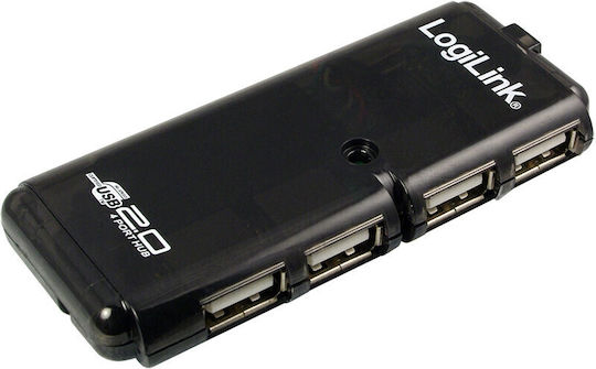 LogiLink USB 2.0 4 Port Hub with USB-A Connection Gray