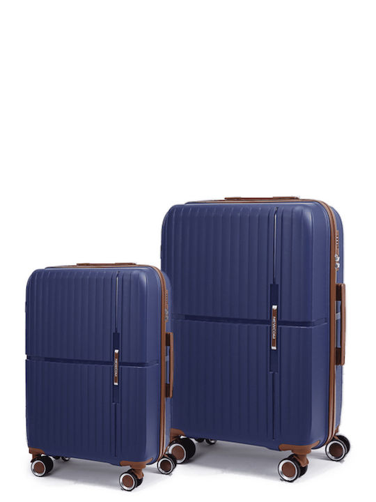 Newcom Cabin Hard Blue Suitcase 56cm Height