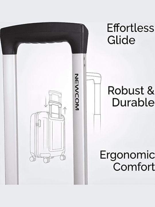 Newcom Medium Hard Black Travel Suitcase Height 61cm