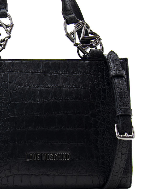 Women's Croco Tote Bag Black
