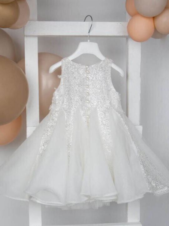 Bambolino Asimina Rochie de Botez Albă