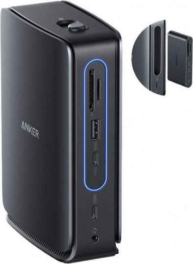 Anker Dock Docking Station με HDMI/DisplayPort PD Ethernet και σύνδεση 3 Οθονών Μαύρο (A83C3311)