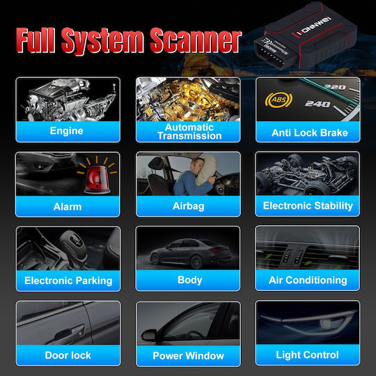 Konnwei Διαγνωστικό Αυτοκινήτου OBD 2 με Bluetooth