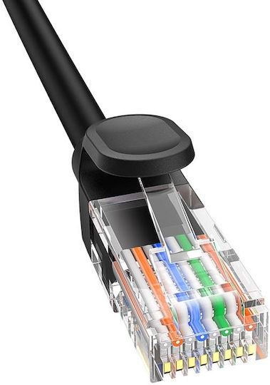 Baseus U/UTP Cat.5 (100Mbps) Καλώδιο Δικτύου Ethernet 8m Μαύρο