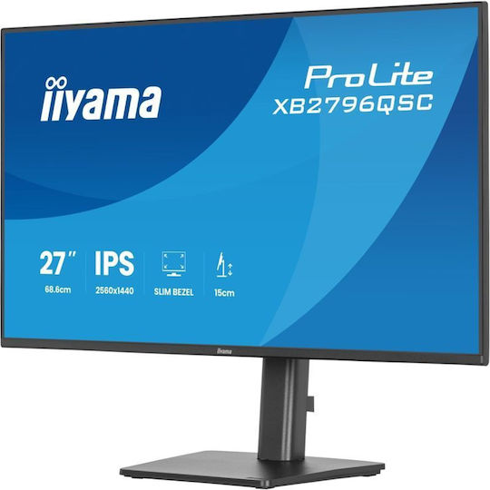 Iiyama XB2796QSC-B1 IPS Monitor 27" QHD 2560x1440 cu Timp de Răspuns 4ms GTG