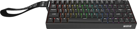 Marvo Saber 65W KG965W Ασύρματο Gaming Μηχανικό Πληκτρολόγιο 65% με RGB φωτισμό (Αγγλικό US)