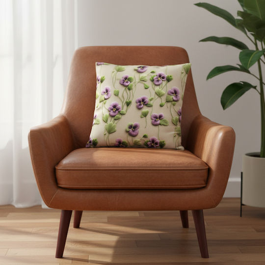Inspiral Tree Decorative Pillow Case Floral 45x45cm