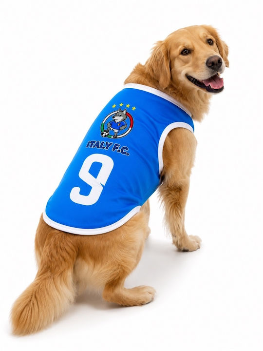 Replica Hundeshirts National Italien 9 Weiß Blau 180826-08