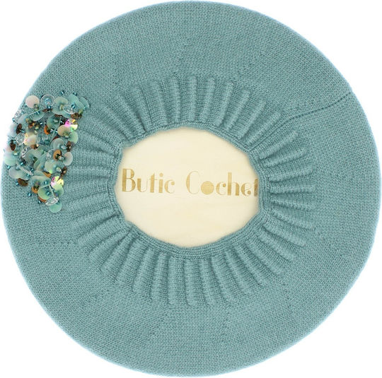 Beretă De Damă ButicCochet O Mărime Lână Design Paiete Verde Mentă Bsc432