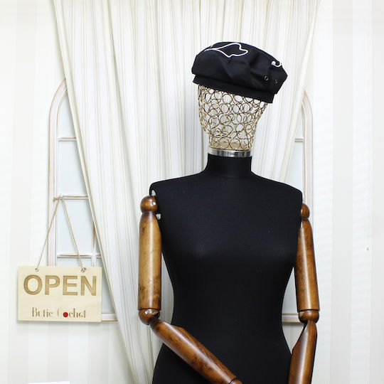 Beretă De Damă Din Țesătură Sintetică ButicCochet O Singură Mărime Design Stilat Negru Bsc554