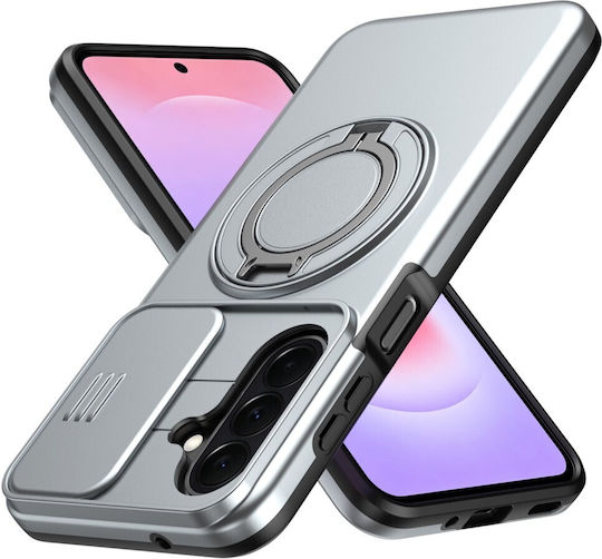 Sliding Cover Hard Case Ring Grey Samsung Galaxy A27 5g