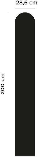 Magnetische Pinnwand Bogenform 2 M x 28 cm Schwarze