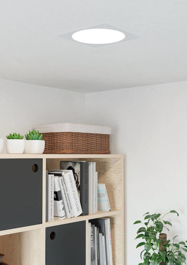 Eglo Fueva Χωνευτό LED Panel με Θερμό Λευκό Φως 2700K