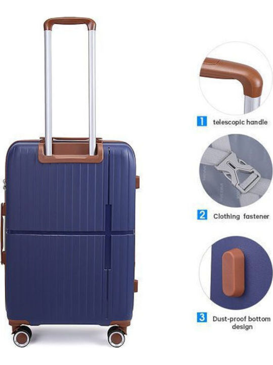 Newcom RCM Hart Reisekoffer Blau Maximale Höhe 76cm Set 3 Stück