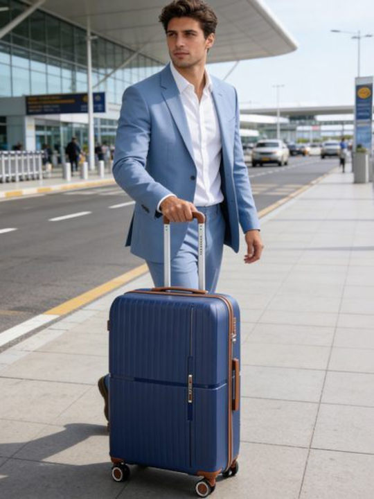 Newcom Medium Hard Blue Suitcase