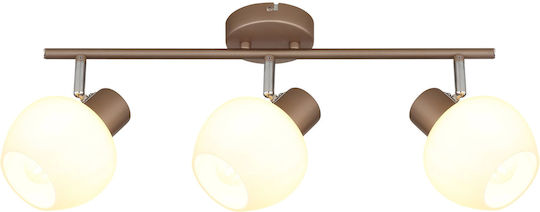 Globo Lighting Τριπλό Σποτ σε Καφέ Χρώμα