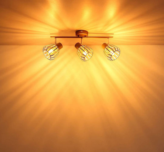 Globo Lighting Spot Triplu În Culoare Maro