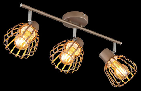Globo Lighting Spot Triplu În Culoare Maro