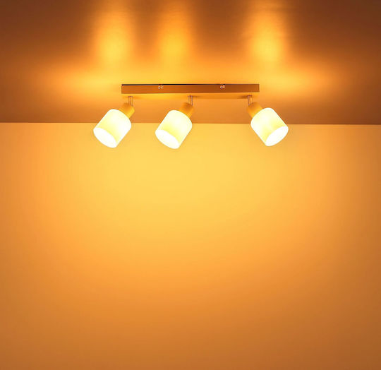 Globo Lighting Τριπλό Σποτ με Ντουί E14 σε Μπεζ Χρώμα
