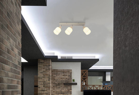 Globo Lighting Τριπλό Σποτ με Ντουί E14 σε Μπεζ Χρώμα