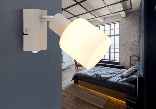 Globo Lighting Einzelne Decken- und Wandleuchte mit E14 Lampenbirnensockel in Beige Farbe