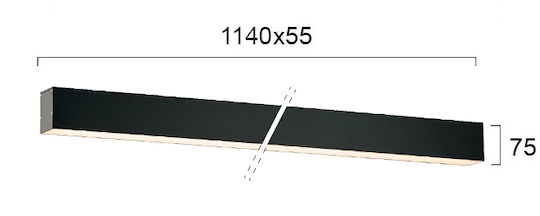 Viokef L1140 Commercial Linear LED Wall Light 30W Natural White 114cm