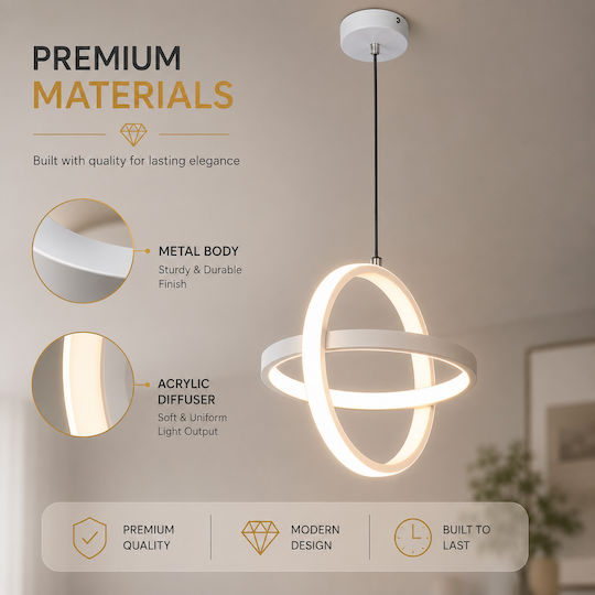 Lightplanet Lustră LED cu Alb Natural Lumină