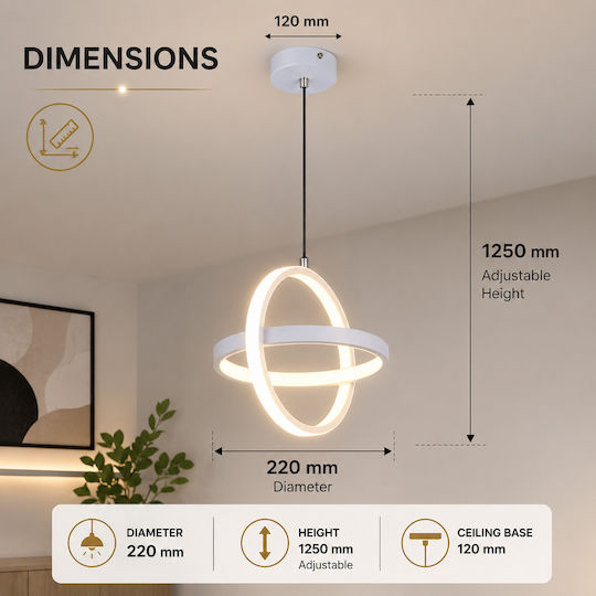 Lightplanet Lustră LED cu Alb Natural Lumină
