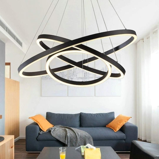 Lightplanet Lustră Negru LED cu Alb Natural Lumină