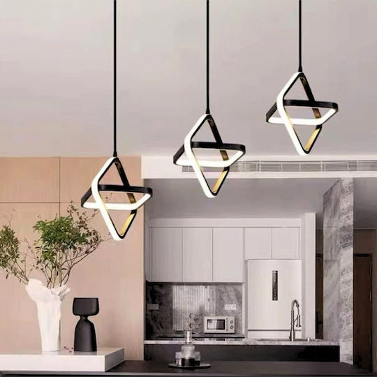 Jiju Lumini Suspendate Negru LED
