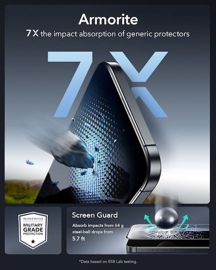 ESR Full Glue Screen Protector 2 Bucăți (iPhone 17 Pro Max / iPhone 16 Pro Max)