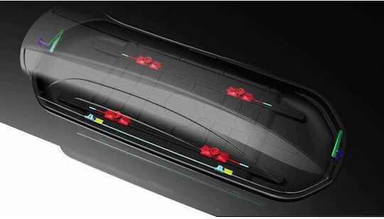 Menabo Mania Cutie Portbagaj De Plafon Auto 460lt Argint Lucioasă