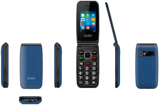 Qubo NEO2NW Dual SIM Мобилен телефон с Големи Бутони Син