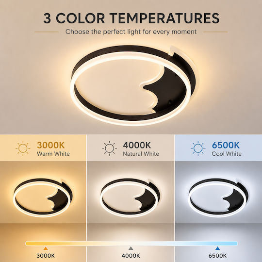 Lightplanet Deckenleuchte Gold mit Integrierter LED und Fernbedienung