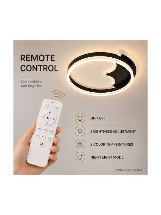 Lightplanet Plafonieră de Tavan Aurie cu LED Integrat și Telecomandă