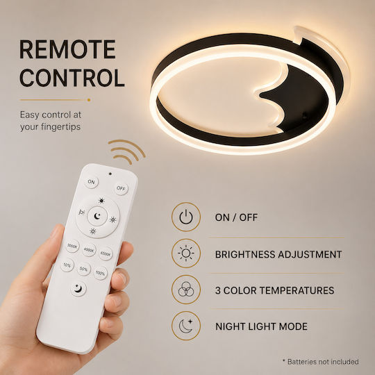 Lightplanet Deckenleuchte Gold mit Integrierter LED und Fernbedienung