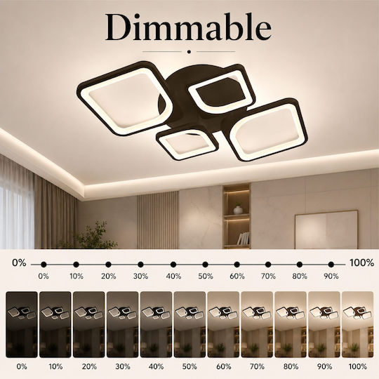 Lightplanet Smart Deckenleuchte Braun mit Integrierter LED und Fernbedienung