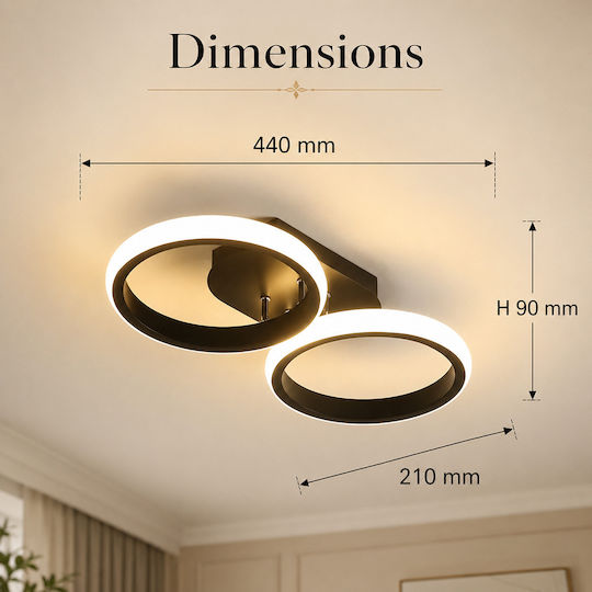 Lightplanet Πλαφονιέρα Οροφής με Ενσωματωμένο LED και Τηλεχειριστήριο