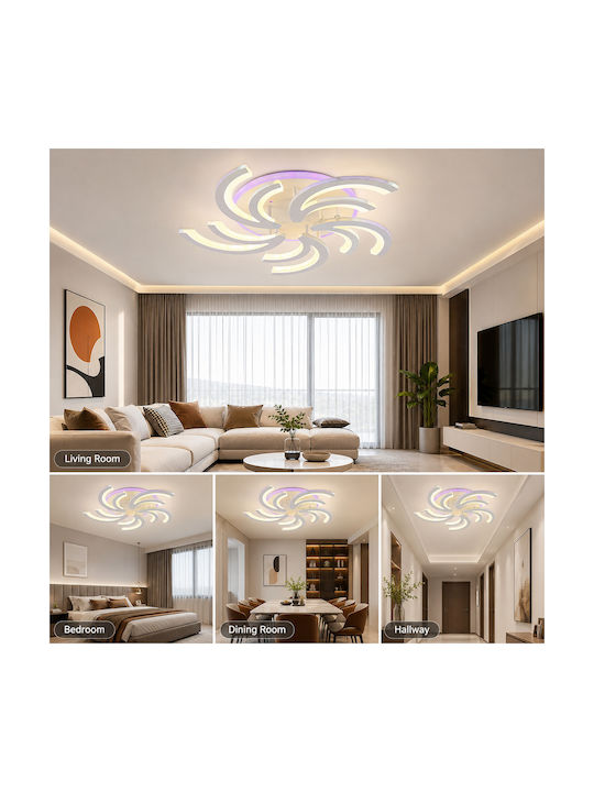 Lightplanet Inteligent Plafonieră de Tavan cu LED Integrat și Telecomandă
