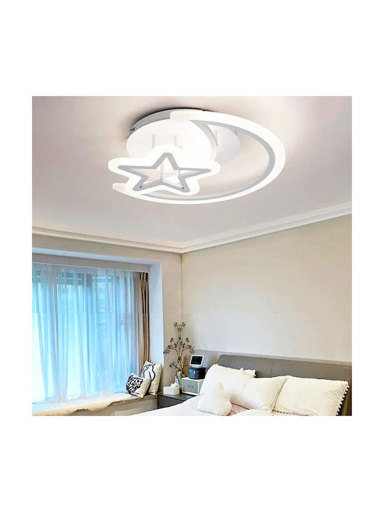 Lightplanet Plafonieră de Tavan Albă cu LED Integrat și Telecomandă