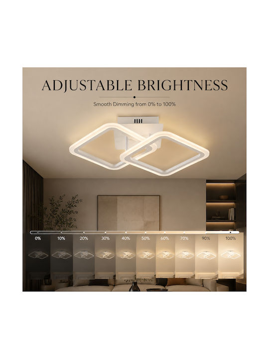 Lightplanet Plafonieră de Tavan 50buc Bej cu LED Integrat și Telecomandă