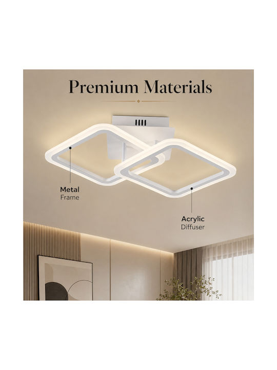 Lightplanet Plafonieră de Tavan 50buc Bej cu LED Integrat și Telecomandă