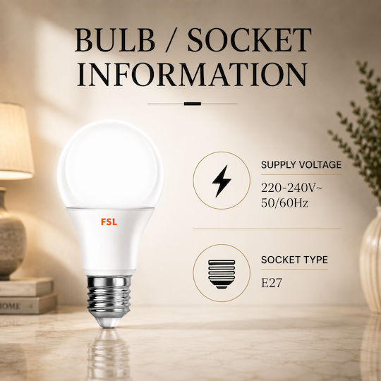 Lightplanet Bec LED 9W Pentru Bază De Bec E27 Și Formă A60 Alb Rece
