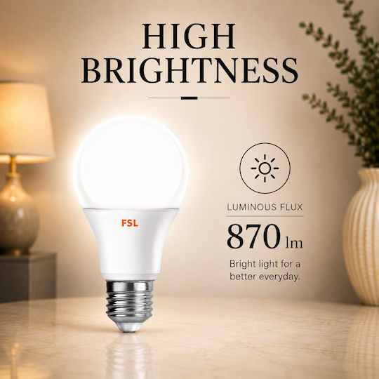 Lightplanet Bec LED 9W Pentru Bază De Bec E27 Și Formă A60 Alb Rece