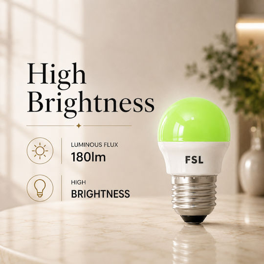 Lightplanet Bec LED 2W Pentru Bază De Bec E27 Verde