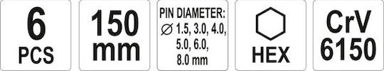 Yato Satz Anreißkörner 150mm 6 Stück YT-47121