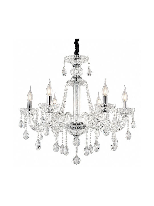 Artekko Kronleuchter mit Kristallen Transparent 023-3021