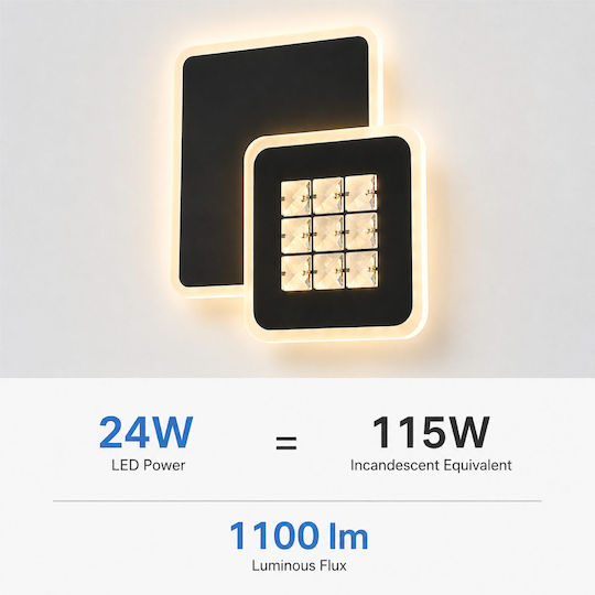 Lightplanet Осветително тяло За стена с вграден LED