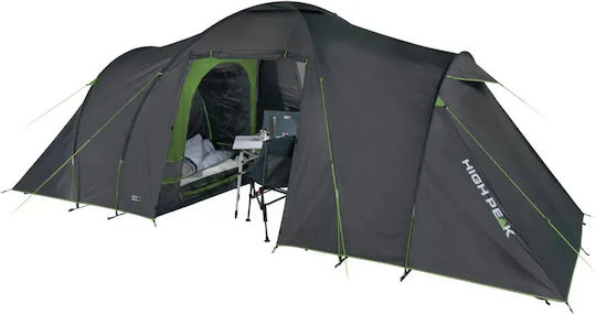 High Peak Como 4.0 Cort Camping Tunel Gri pentru 4 Persoane 450cm