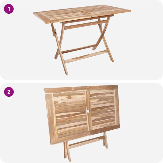 Set Sala De Mese Pentru Exterior Solid 5 Piese VidaXL Cu Suport Pentru Umbrelă
